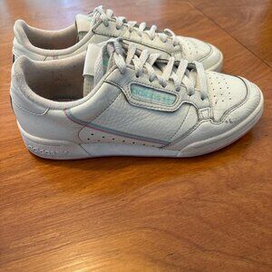 adidas continental 80 in off white/true pink/clear mint color way